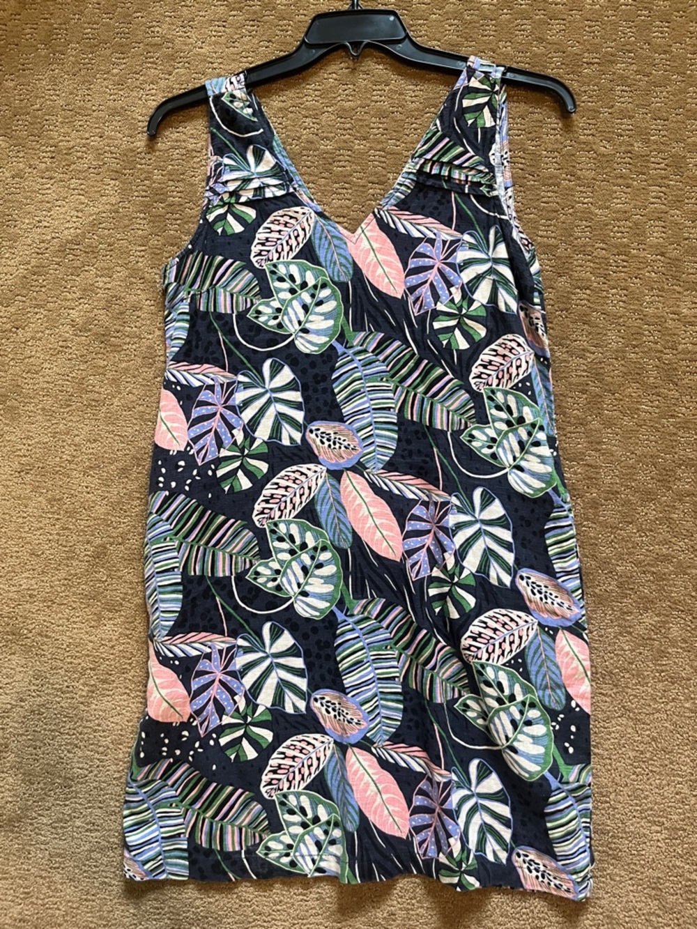 Patterned mini Linen Dress - Picture 2 of 5